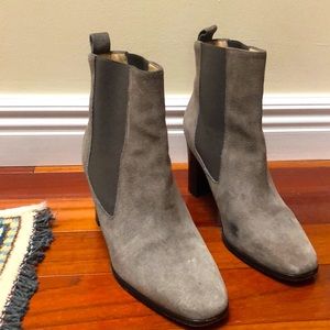 Authentic gray Christian Louboutin booties